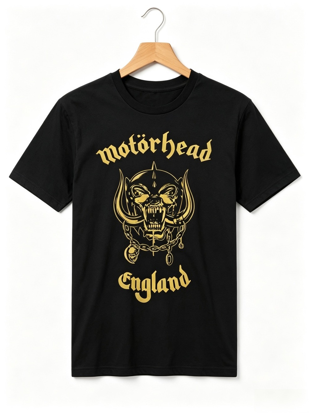 Motorhead Golden England Rock Band Graphic Womens Mens T-shirt Unisex